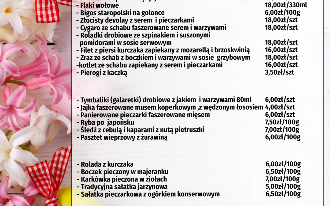 Oferta Wielkanocna 2023r.